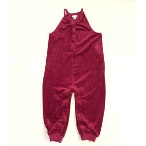 GYMBOREE GIRLS RED VELVET ROMPER SIZE 2T